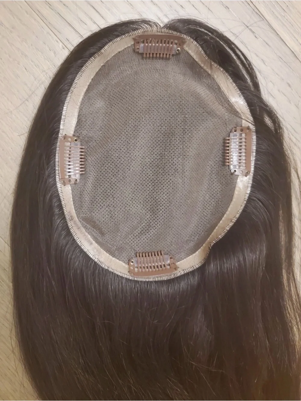 16-18” Halo Couture Hybrid Fall Hair Topper - Dark Brown/Black